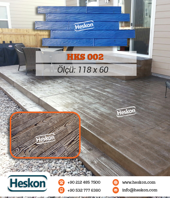 002 Hks Wood Ahsap Patterned Concrete Stamped Baski Beton Kalibi Hks