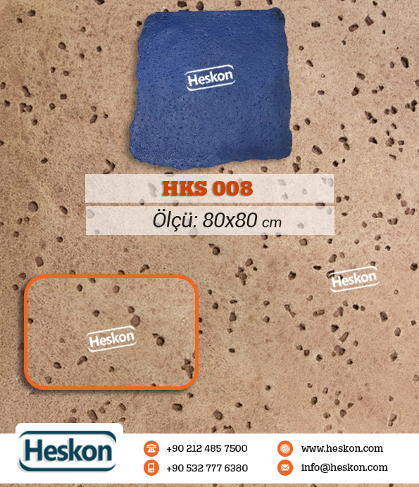 008 Hks Graded Rock Salt Textured Concrete Stamp Desenli Beton Kalibi