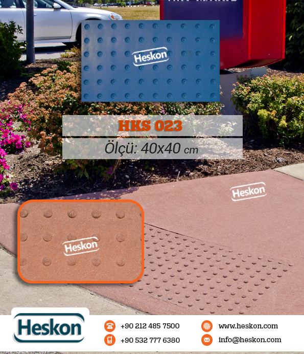 023 Hks Podo Conica Gr Concrete Pattern Stamp Baski Beton Engelli