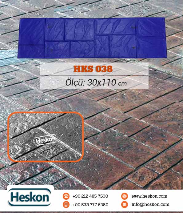 038 Hks Concrete Sasirtma Bordur Pattern Stamp Baski Beton Kalibi