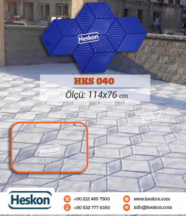 040 Hks 3d Concrete Pattern Stamp Baski Beton Kalibi